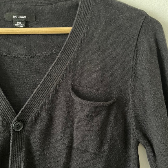 Rudsak men’s black long sleeve cardigan size small - Picture 4 of 11